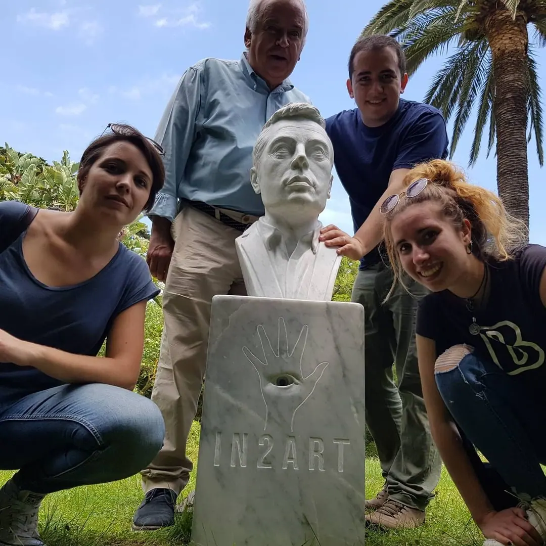 El equipo de In2Art durante el rodaje de un spot publicitario de In2Art