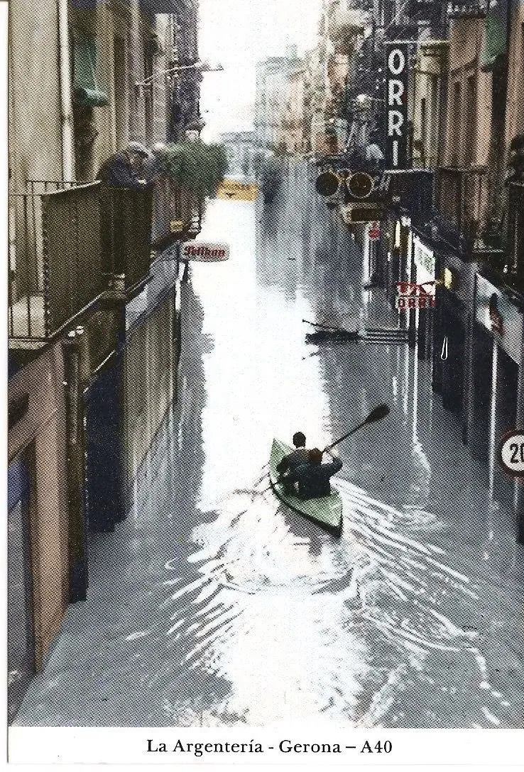 Riada en la calle Argenteria, Girona