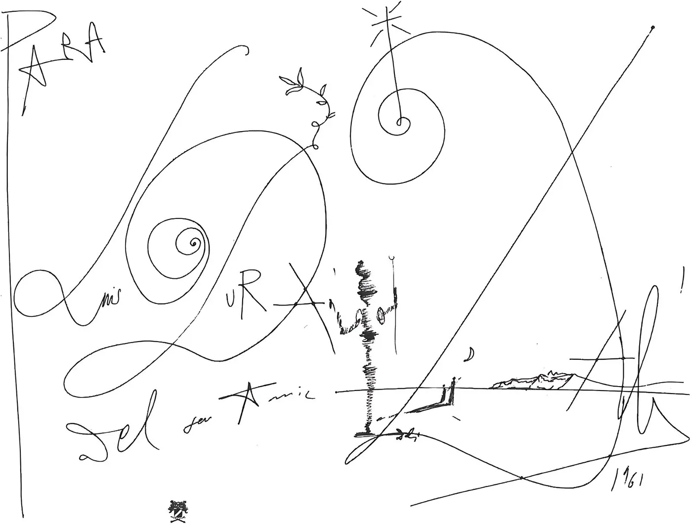 Dibujo de Salvador Dalí